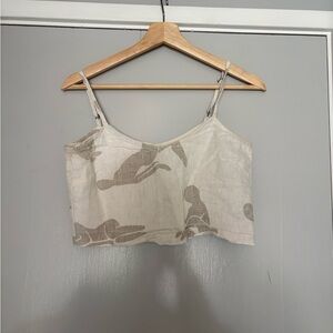 Paloma Wool Beige linen Camisole Top